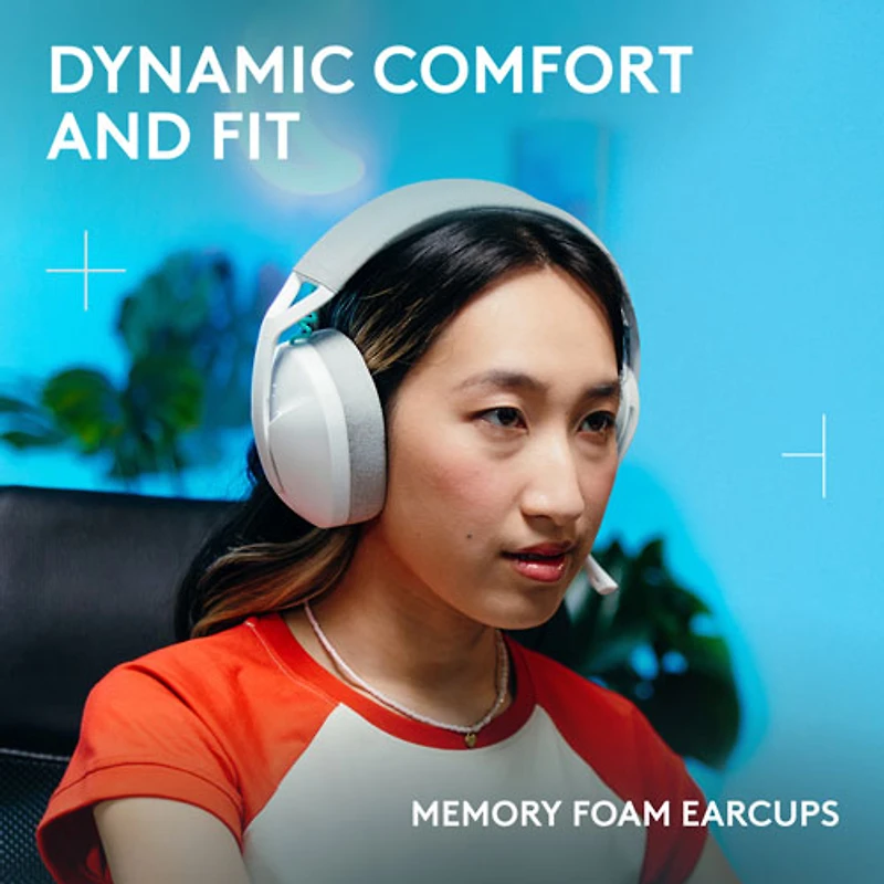 Casque de jeu sans fil G321 LIGHTSPEED de Logitech - Blanc