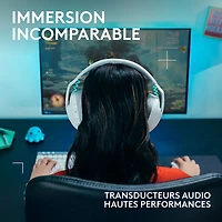 Casque de jeu sans fil G321 LIGHTSPEED de Logitech - Blanc