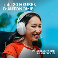 Casque de jeu sans fil G321 LIGHTSPEED de Logitech - Blanc