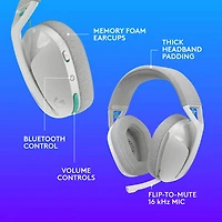 Casque de jeu sans fil G321 LIGHTSPEED de Logitech - Blanc