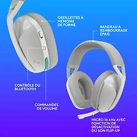 Casque de jeu sans fil G321 LIGHTSPEED de Logitech - Blanc