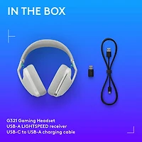 Casque de jeu sans fil G321 LIGHTSPEED de Logitech - Blanc