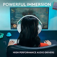 Casque de jeu sans fil G321 LIGHTSPEED de Logitech - Blanc