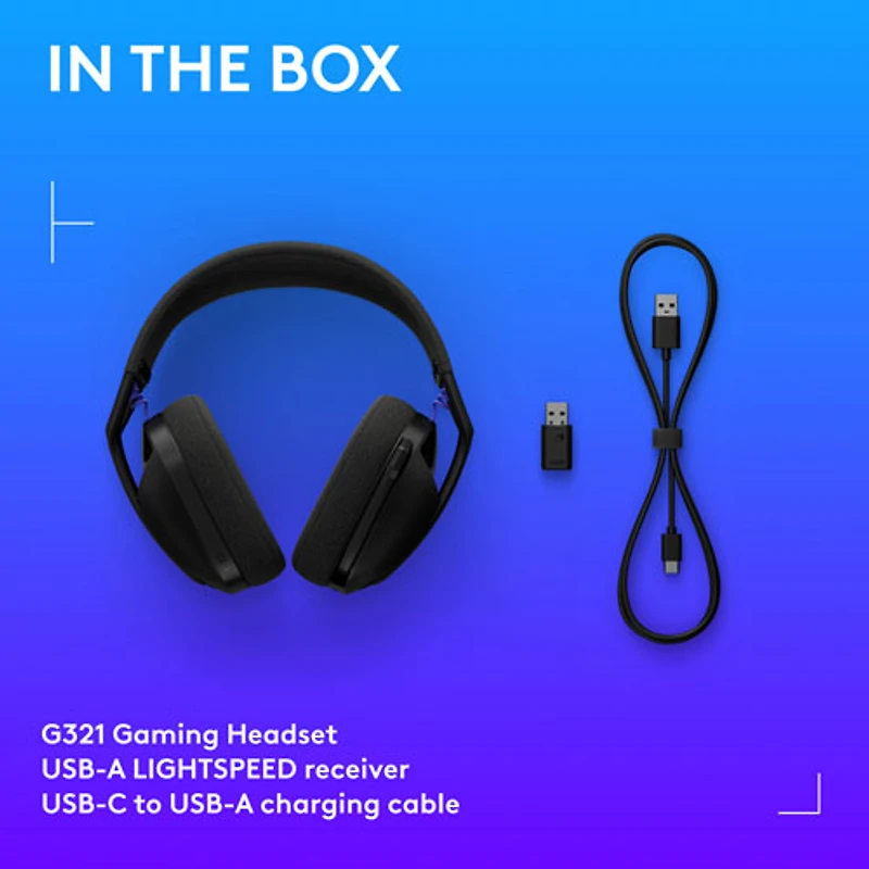 Logitech G321 LIGHTSPEED Wireless Gaming Headset - Black