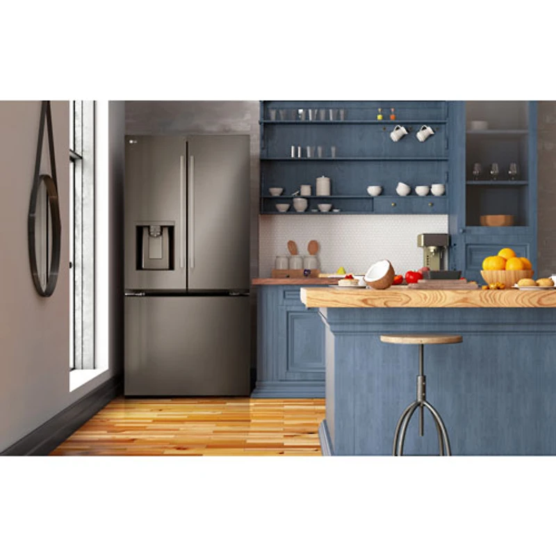 LG 36" 25.1 Cu. Ft. French Door Refrigerator with Water & Ice Dispenser (LF25H6330D) - Black Stainless Steel