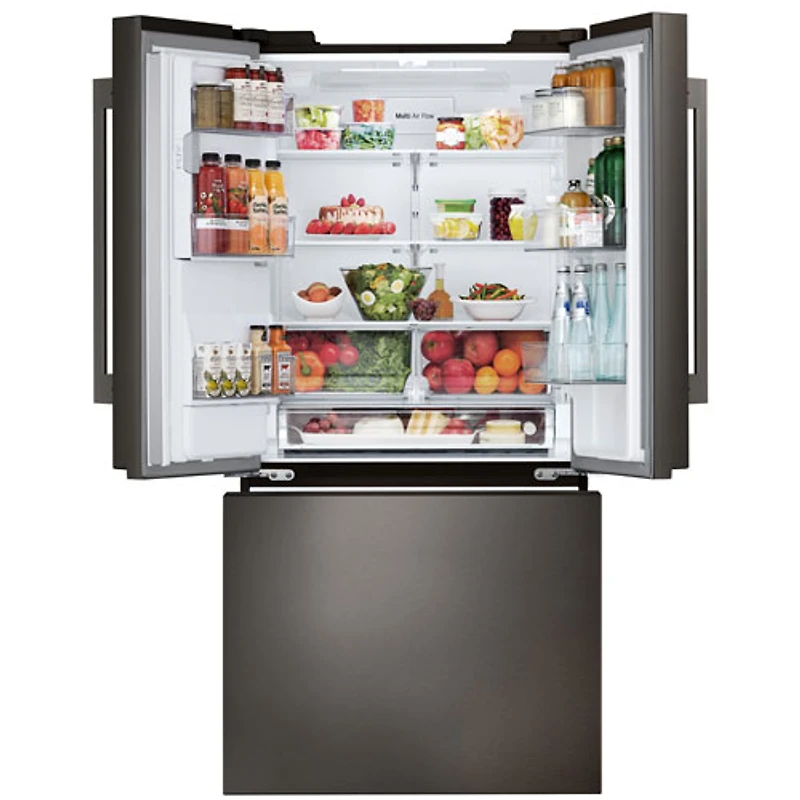 LG 36" 25.1 Cu. Ft. French Door Refrigerator with Water & Ice Dispenser (LF25H6330D) - Black Stainless Steel