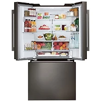 LG 36" 25.1 Cu. Ft. French Door Refrigerator with Water & Ice Dispenser (LF25H6330D) - Black Stainless Steel