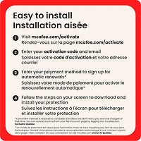 McAfee Total Protection (Windows/Mac/Android/iOS) - 3 appareils - 1 an - Téléchargement numérique - 2025
