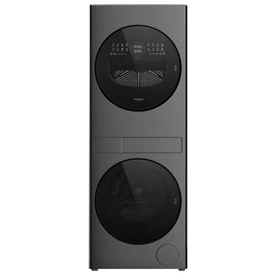 Duo laveuse-sécheuse électrique avec pompe à chaleur 3,2 pi³ de Whirlpool (YWFH5424SJ) - Titane métallique