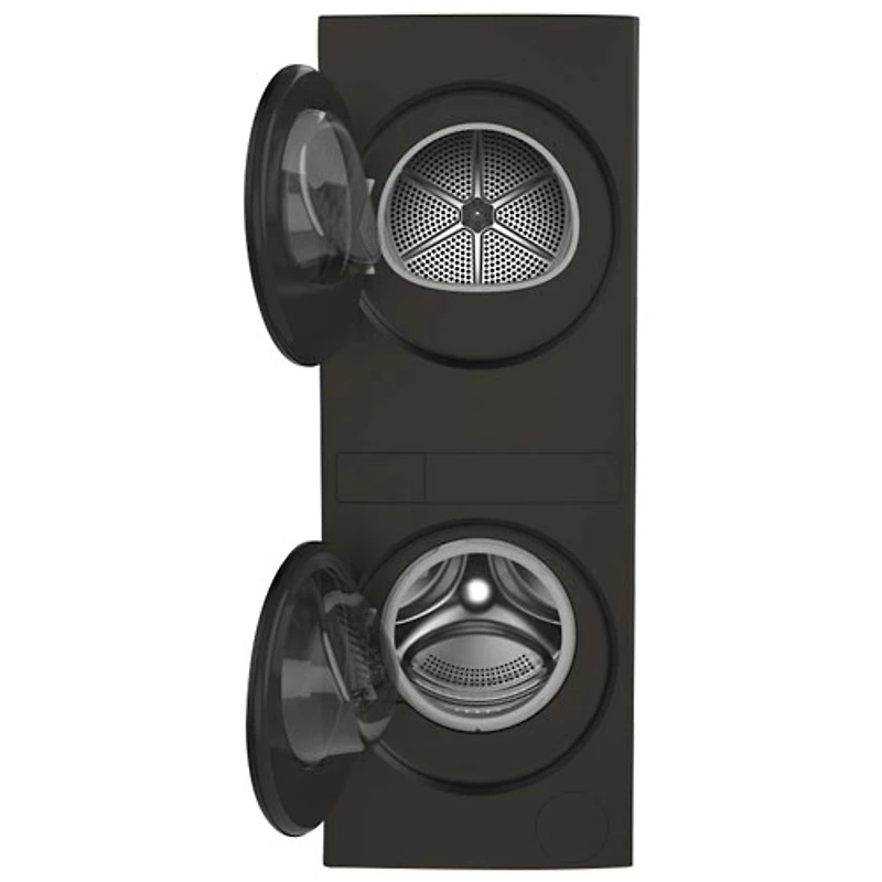 Duo laveuse-sécheuse électrique avec pompe à chaleur 3,2 pi³ de Whirlpool (YWFH5424SJ) - Titane métallique