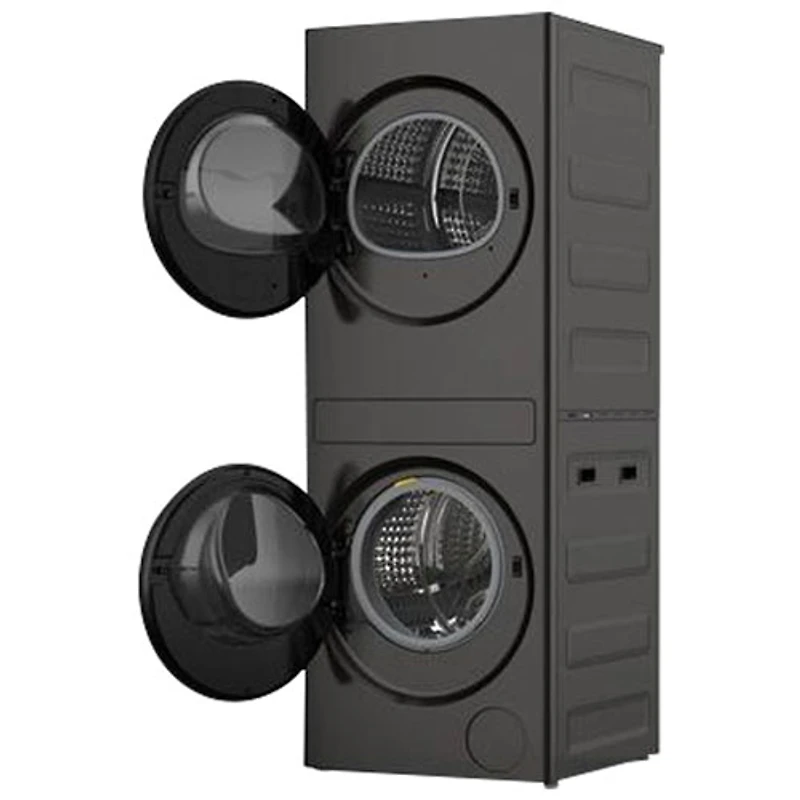 Duo laveuse-sécheuse électrique avec pompe à chaleur 3,2 pi³ de Whirlpool (YWFH5424SJ) - Titane métallique