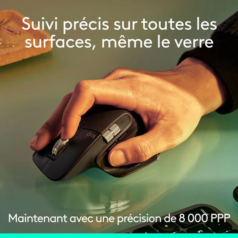 Souris avec capteur Darkfield haute précision MX Master 3S Bluetooth de Logitech - Noir