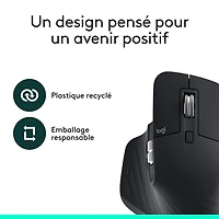 Souris avec capteur Darkfield haute précision MX Master 3S Bluetooth de Logitech - Noir