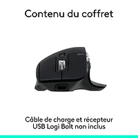 Souris avec capteur Darkfield haute précision MX Master 3S Bluetooth de Logitech - Noir