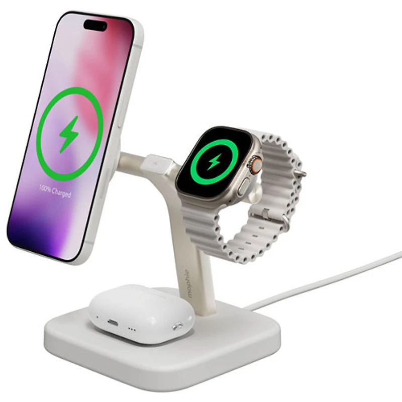 Mophie 3-In-1 15W Qi2 Wireless Charging Stand with MagSafe (401319764)