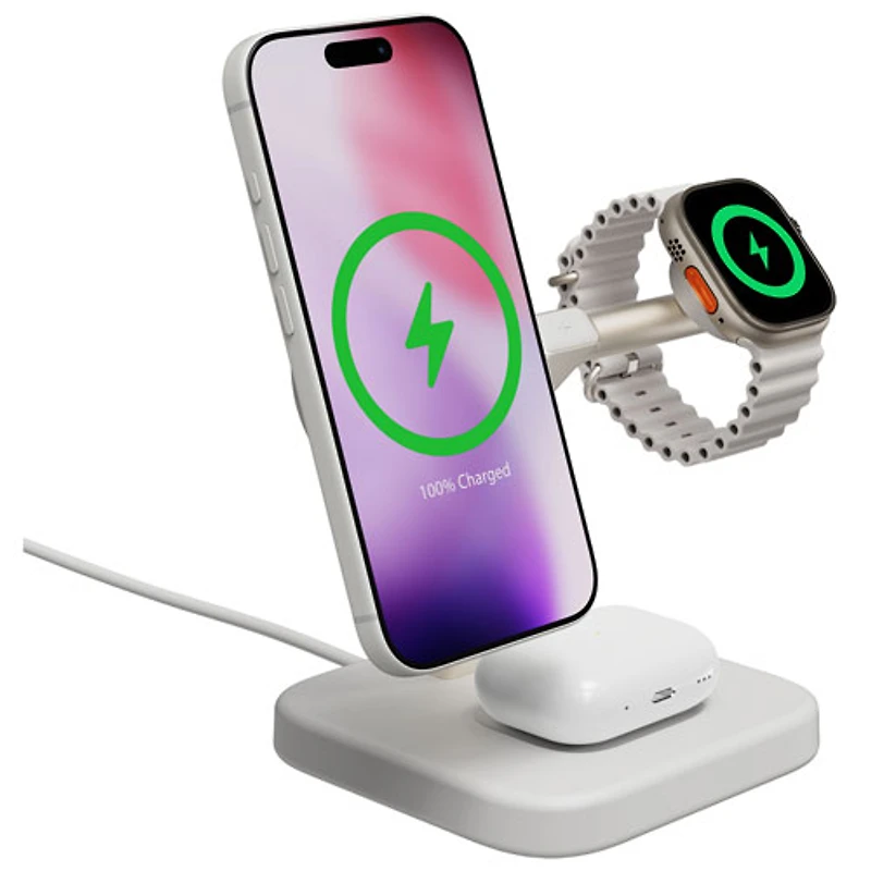 Mophie 3-In-1 15W Qi2 Wireless Charging Stand with MagSafe (401319764)