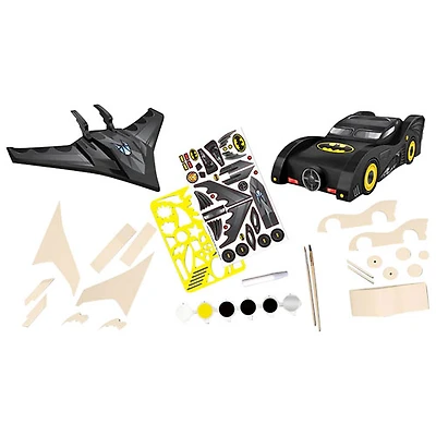 Ensemble de peinture sur bois Batman : Batmobile et Batwing de Masterpieces