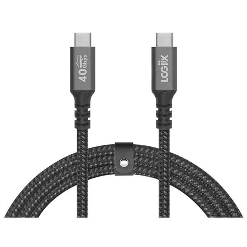 LOGiiX Piston Connect 240W 1m (3.2 ft.) Braided USB-C Cable - Black