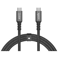 LOGiiX Piston Connect 240W 1m (3.2 ft.) Braided USB-C Cable - Black
