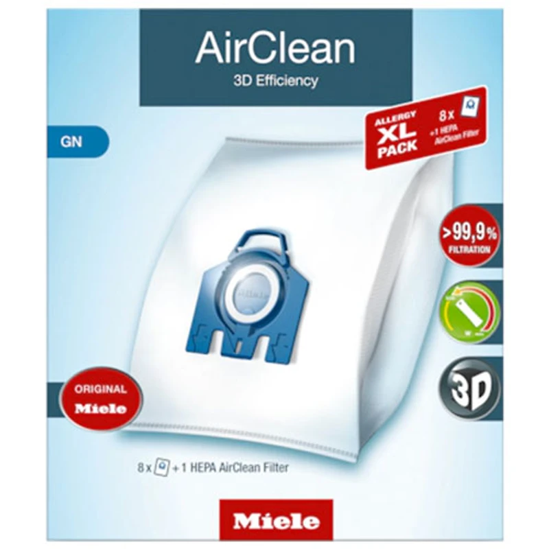 Miele HyClean Air GN Vacuum Dustbags for Complete C3 & Classic C1 - XL-Pack