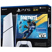 Ensemble PlayStation 5 mince édition numérique de 825 Go avec Fortnite Flowering Chaos