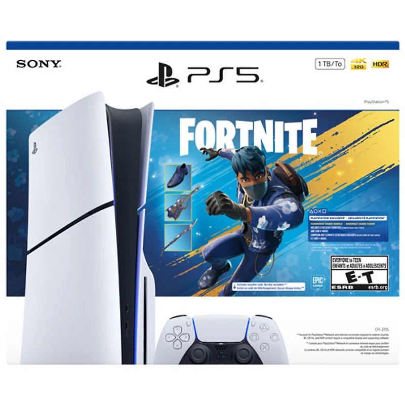 Ensemble PlayStation 5 mince et Fortnite Flowering Chaos