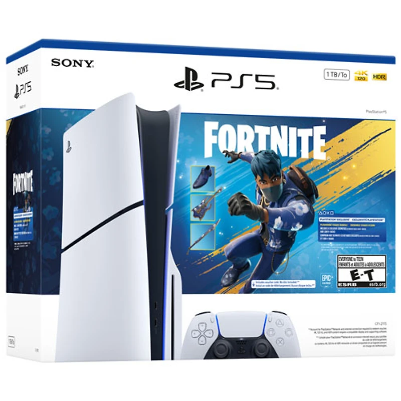 Ensemble PlayStation 5 mince et Fortnite Flowering Chaos