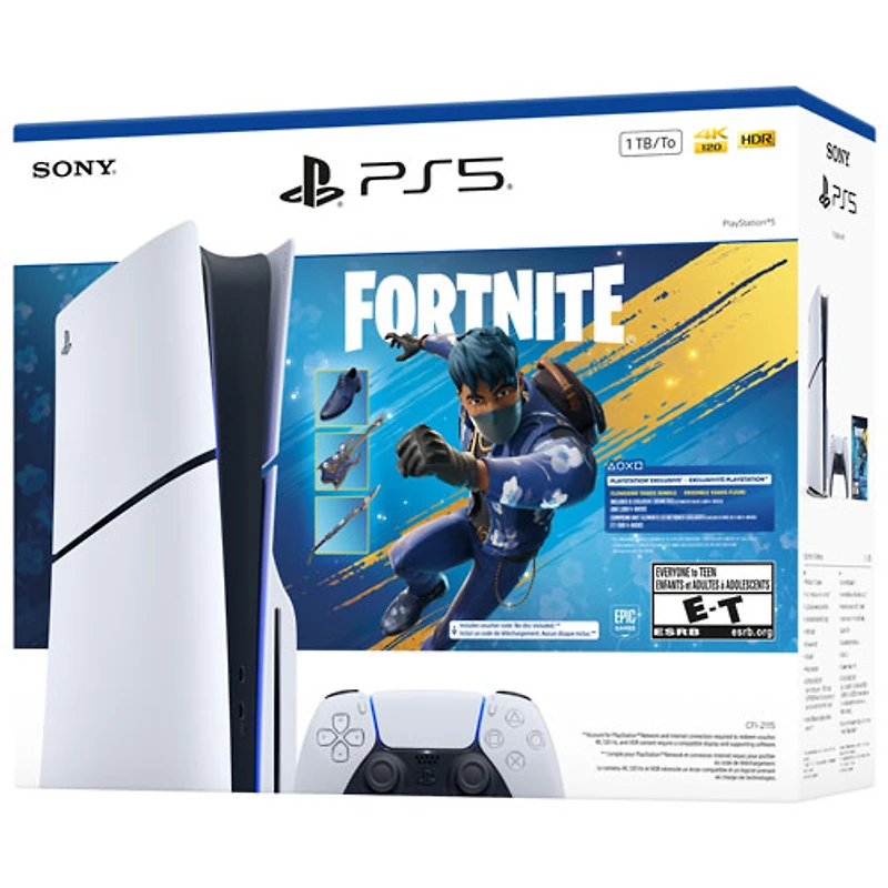 Ensemble PlayStation 5 mince et Fortnite Flowering Chaos