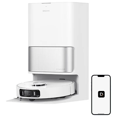 Aspirateur robot à vadrouille autonettoyante à vidange automatique GoVac 500 de Dreame - Blanc