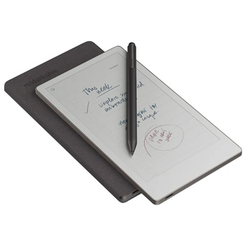reMarkable Paper Pro Move 7.3" 64GB Paper Tablet with Marker Plus Pen & Poly Folio Case - Basalt