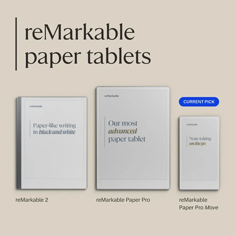 reMarkable Paper Pro Move 7.3" 64GB Paper Tablet with Marker Plus Pen - Silver