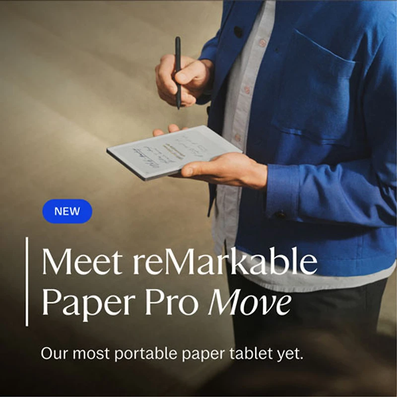 reMarkable Paper Pro Move 7.3" 64GB Paper Tablet with Marker Plus Pen - Silver