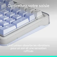Clavier pleine grandeur à touches mécaniques rétroéclairées Bluetooth Alto Keys K98M de Logitech - Lilas - Anglais