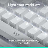 Logitech Alto Keys K98M Bluetooth Backlit Mechanical Full-Size Keyboard - Off-White - English
