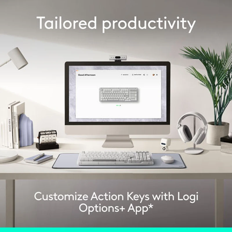 Logitech Alto Keys K98M Bluetooth Backlit Mechanical Full-Size Keyboard - Off-White - English