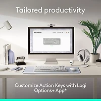 Logitech Alto Keys K98M Bluetooth Backlit Mechanical Full-Size Keyboard - Off-White - English