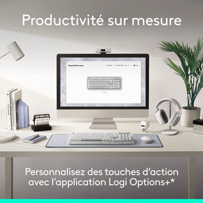 Clavier pleine grandeur à touches mécaniques rétroéclairées Bluetooth Alto Keys K98M de Logitech - Blanc cassé - Anglais