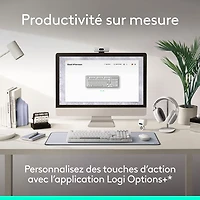 Clavier pleine grandeur à touches mécaniques rétroéclairées Bluetooth Alto Keys K98M de Logitech - Blanc cassé - Anglais