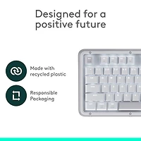 Logitech Alto Keys K98M Bluetooth Backlit Mechanical Full-Size Keyboard - Off-White - English
