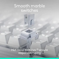 Clavier pleine grandeur à touches mécaniques rétroéclairées Bluetooth Alto Keys K98M de Logitech - Blanc cassé - Anglais