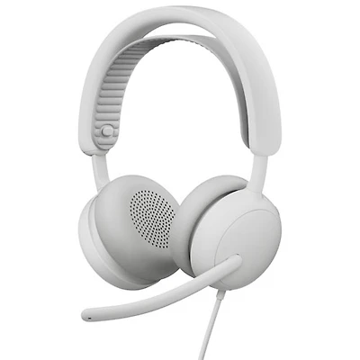 Casque d'écoute avec fil à suppression active du bruit Zone 2 de Logitech - Blanc cassé