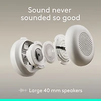 Casque d'écoute avec fil à suppression active du bruit Zone 2 de Logitech - Blanc cassé