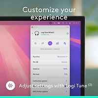 Casque d'écoute avec fil à suppression active du bruit Zone 2 de Logitech - Blanc cassé