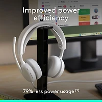 Casque d'écoute avec fil à suppression active du bruit Zone 2 de Logitech - Blanc cassé