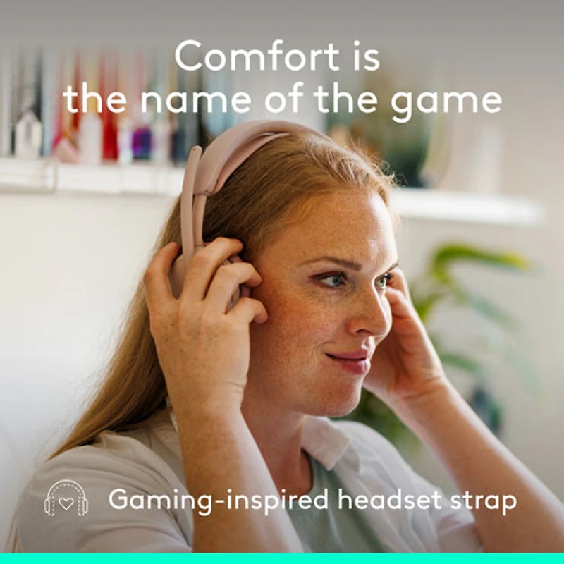 Casque d'écoute avec fil à suppression active du bruit Zone 2 de Logitech pour PC - Rose