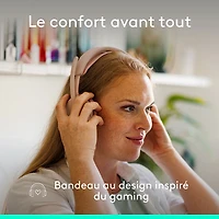 Casque d'écoute avec fil à suppression active du bruit Zone 2 de Logitech pour PC - Rose