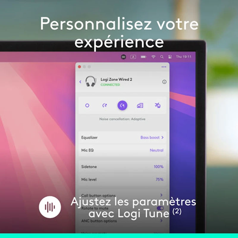 Logitech Zone 2 ANC Wired On-Ear Noise Cancelling Headphones - Graphite