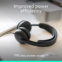 Logitech Zone 2 ANC Wired On-Ear Noise Cancelling Headphones - Graphite