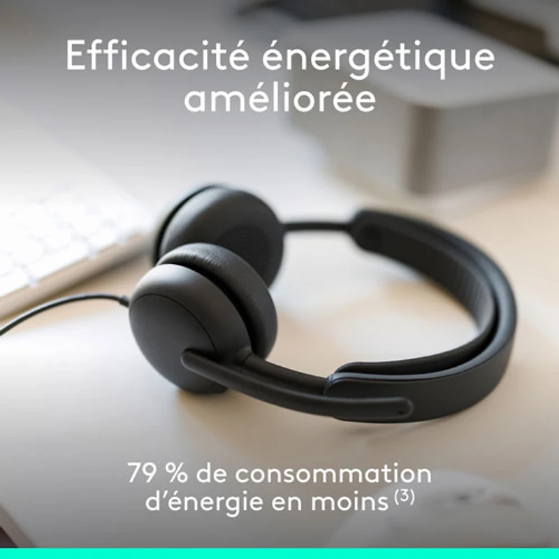 Logitech Zone 2 ANC Wired On-Ear Noise Cancelling Headphones - Graphite