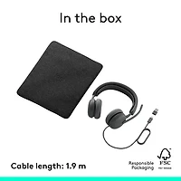 Logitech Zone 2 ANC Wired On-Ear Noise Cancelling Headphones - Graphite